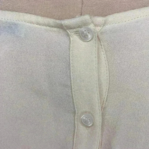 MADEWELL Cream Teared  Button Back Blouse Womens Size Medium - Picture 5 of 7